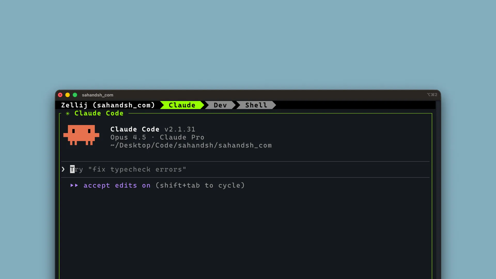 My Terminal Setup for Coding with Claude Code